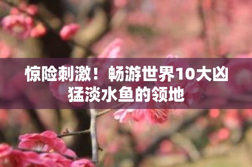 惊险刺激！畅游世界10大凶猛淡水鱼的领地