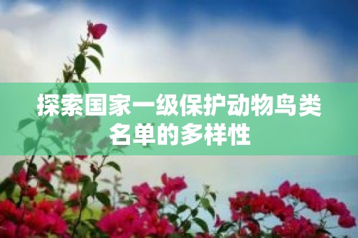 探索国家一级保护动物鸟类名单的多样性