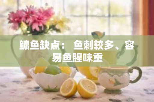 鳙鱼缺点： 鱼刺较多、容易鱼腥味重