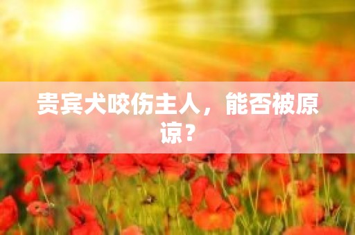 贵宾犬咬伤主人，能否被原谅？