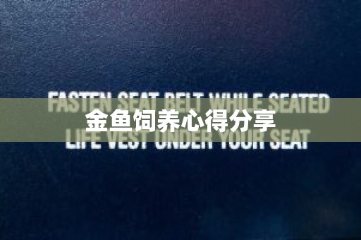 金鱼饲养心得分享