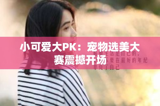 小可爱大PK：宠物选美大赛震撼开场