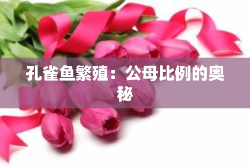 孔雀鱼繁殖：公母比例的奥秘