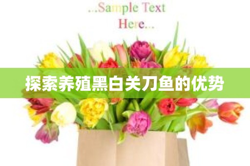 探索养殖黑白关刀鱼的优势