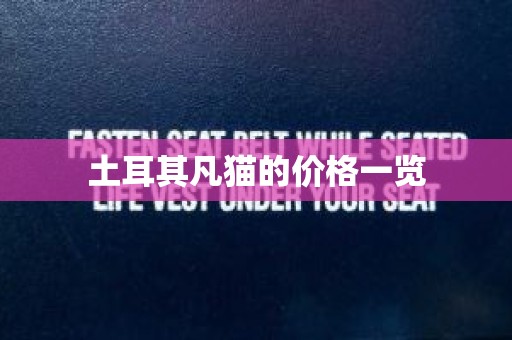 土耳其凡猫的价格一览