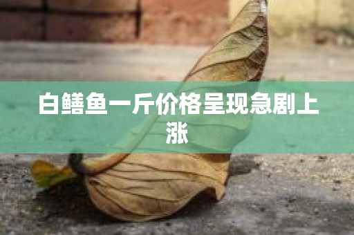 白鳝鱼一斤价格呈现急剧上涨