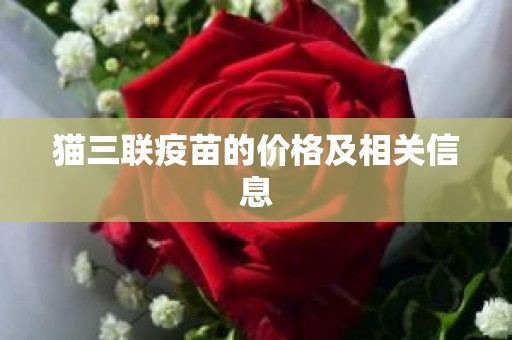 猫三联疫苗的价格及相关信息