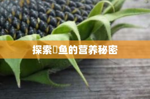 探索鳡鱼的营养秘密