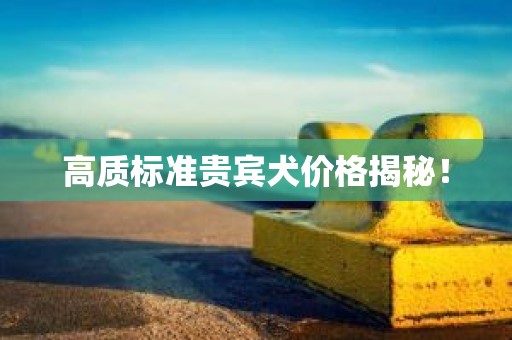 高质标准贵宾犬价格揭秘！