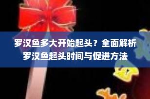 罗汉鱼多大开始起头？全面解析罗汉鱼起头时间与促进方法