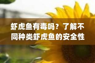 虾虎鱼有毒吗？了解不同种类虾虎鱼的安全性