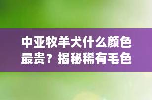 中亚牧羊犬什么颜色最贵？揭秘稀有毛色背后的真相！
