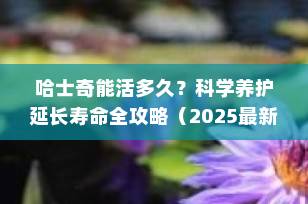 哈士奇能活多久？科学养护延长寿命全攻略（2025最新版）